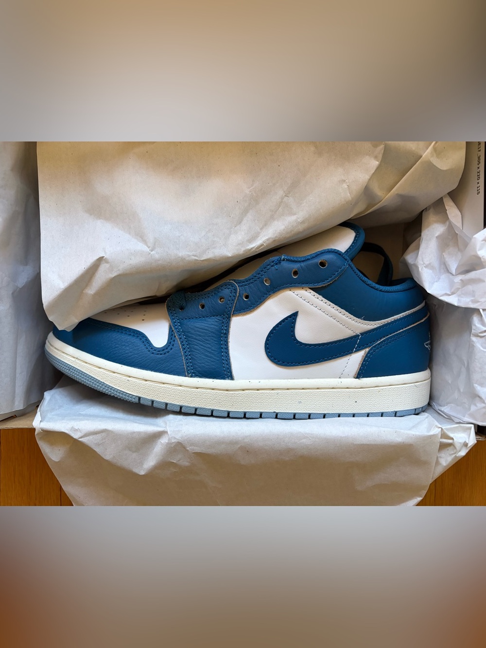 Air Jordan 1 Low SE Sneakers — Blue/White *RARE COLOR*
